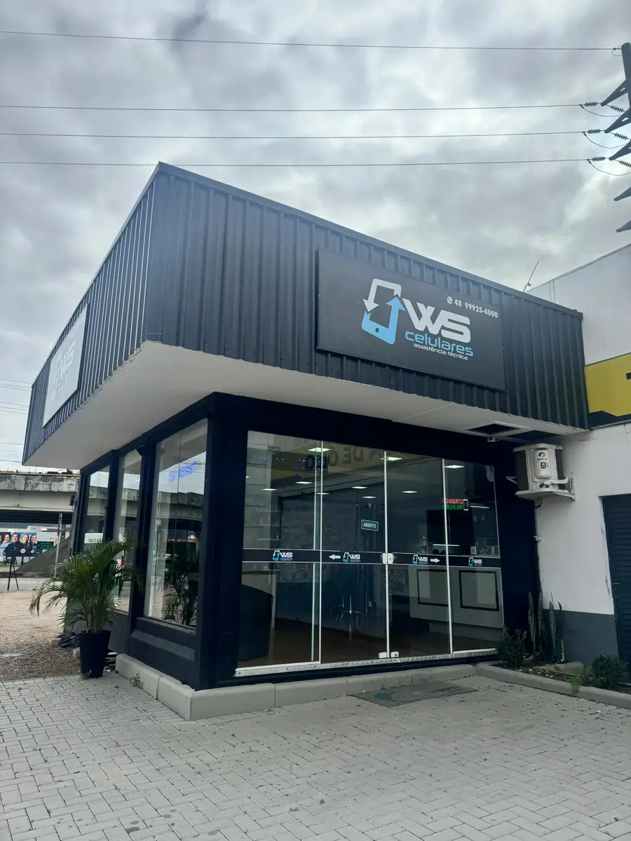 Fachada da WS Celulares em Tubarão